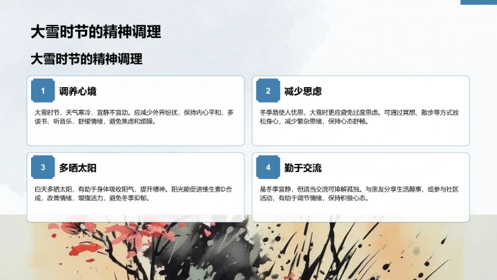 二十四节气大雪PPT模板