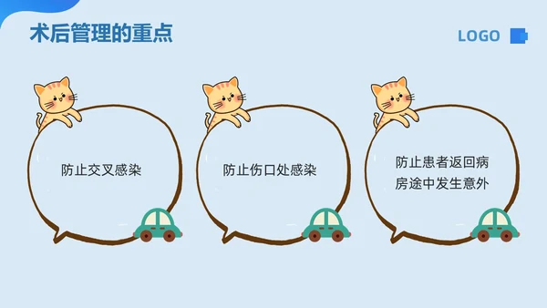蓝色卡通围手术期安全管理PPT模板宣传PPT动态PPT