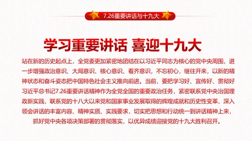 党委党政做合格党员喜迎十九大PPT模板
