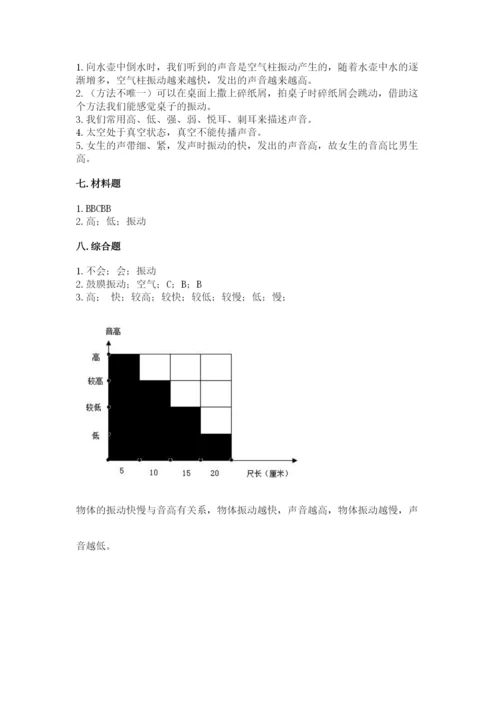教科版科学四年级上册第一单元《声音》测试卷精品【易错题】.docx