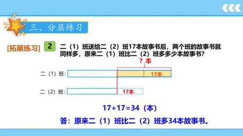 【新教材】人教版数学二年级上册第2单元100以内的加法和减法(二) 第5课时 解决问题（例4）课件（