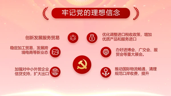 红色党支部党建民族生活PPT动态模板