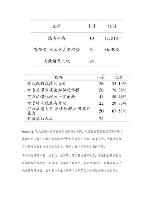 建筑环境与能源应用工程专业虚拟仿真实验教学的实践探索.docx