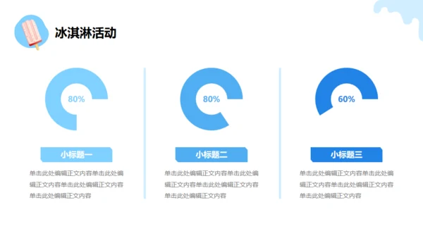 冰凉一夏消暑活动冷饮推广冰淇淋甜筒通用PPT