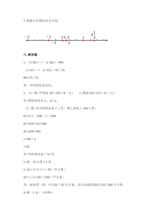 兴海县六年级下册数学期末测试卷精品及答案.docx