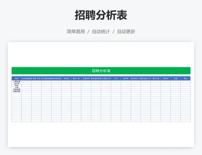 招聘分析表