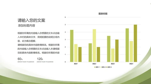 绿色简约风扁平总结汇报PPT模板