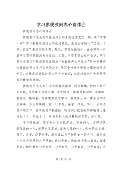 学习廖俊波同志心得体会 (5).docx