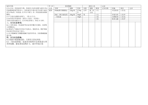 动力车间各岗位操作专题规程.docx