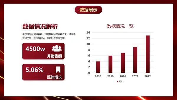 红色奢华公司企业年中颁奖典礼PPT模板