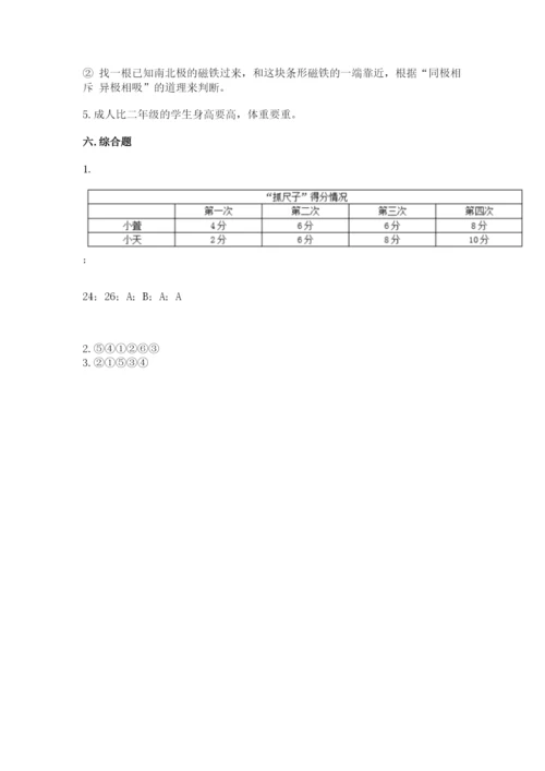 教科版二年级下册科学期末测试卷附答案【考试直接用】.docx