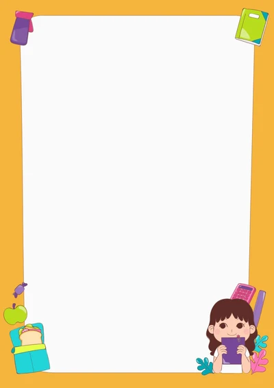 可爱卡通风格信纸学习纸