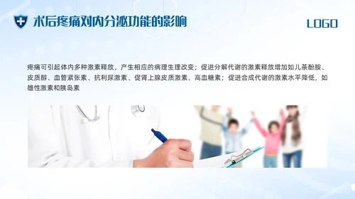 蓝色简约术后疼痛的护理PPT模板宣传PPT动态PPT