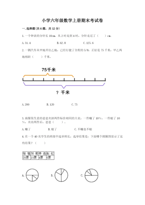 小学六年级数学上册期末考试卷含完整答案【夺冠系列】.docx