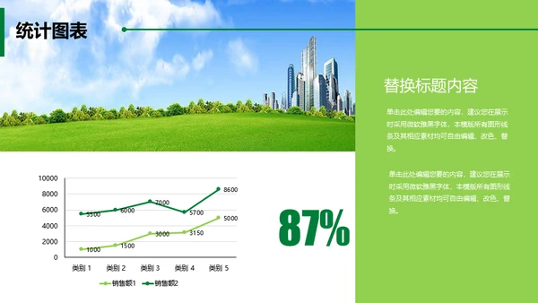绿水青山就是金山银山通用PPT模板