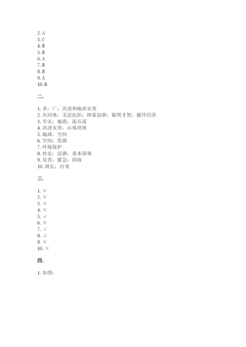 六年级下册道德与法治第二单元 爱护地球 共同责任 测试卷精品【名师推荐】.docx