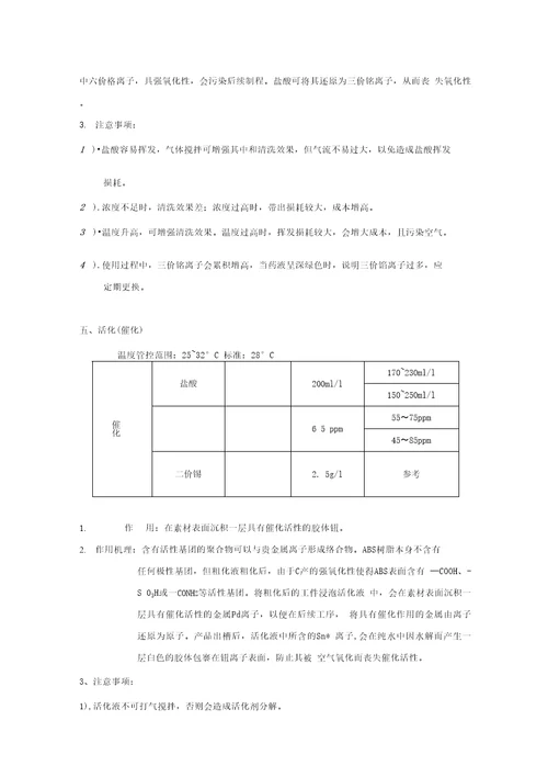 电镀前处理主要环节作用和目的