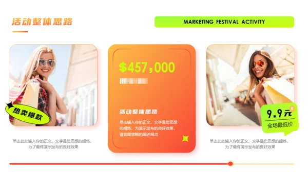 购物促销打折活动策划通用PPT模板