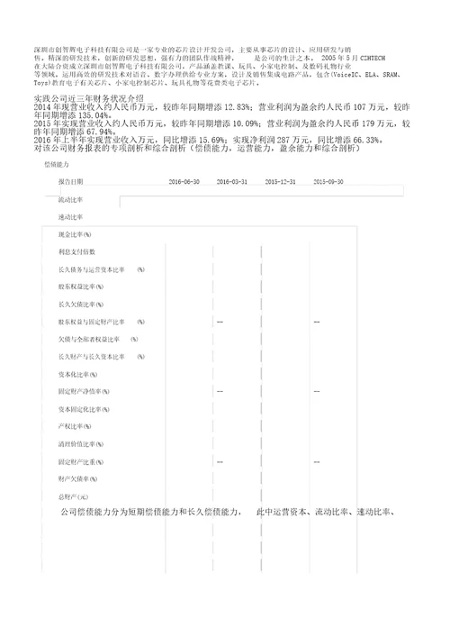 财务报表格解析计划