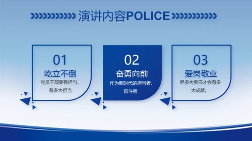 蓝色大气公安警察工作汇报动态PPT