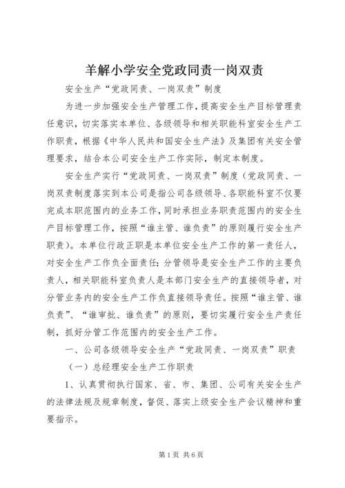 羊解小学安全党政同责一岗双责 (3).docx