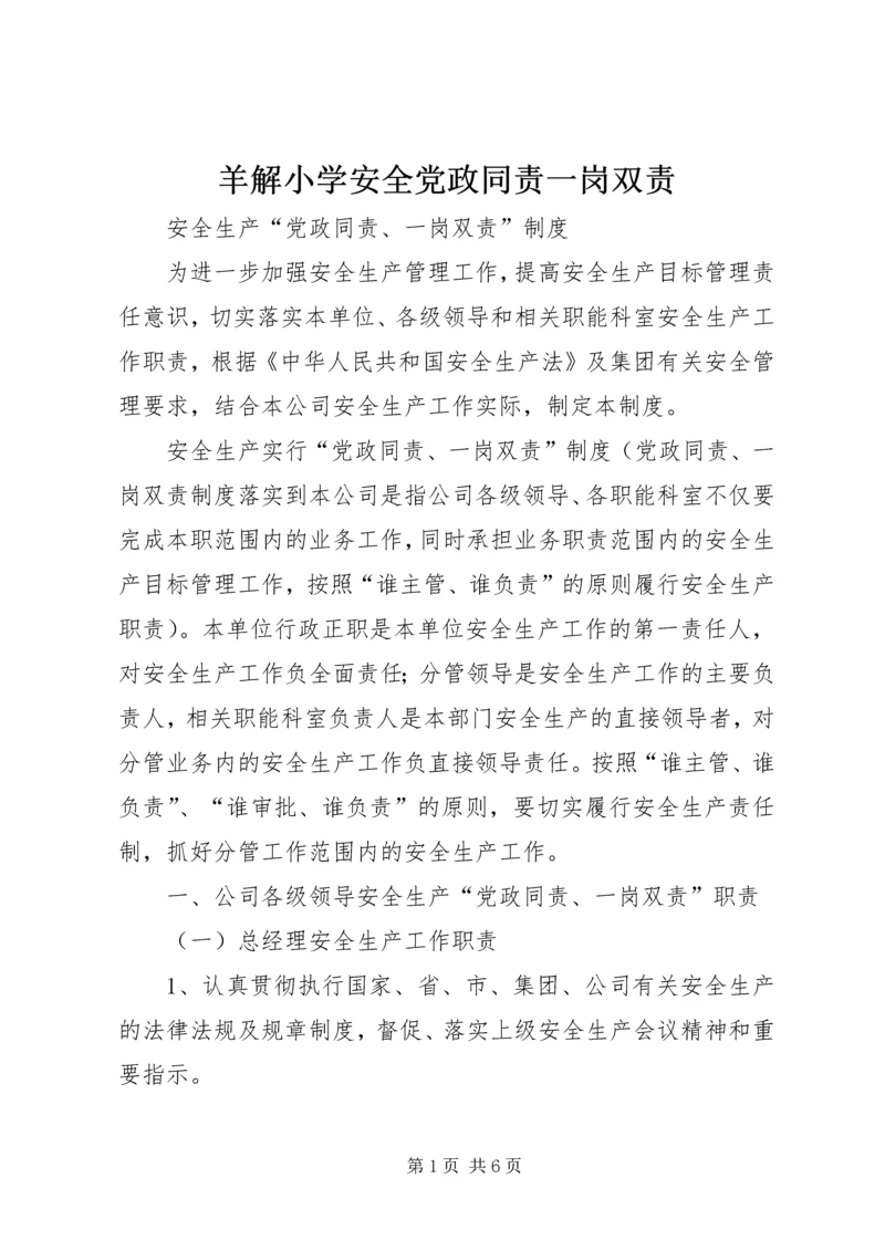 羊解小学安全党政同责一岗双责 (3).docx