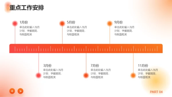 红橙弥散插画风新媒体年终工作汇报PPT模