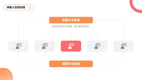 橙红图文干净实用员工入职培训PPT模板