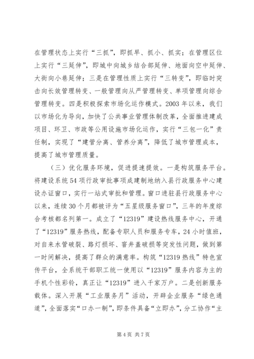 县建设局树行业形象让群众满意工作经验.docx