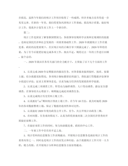 精编之乡镇统计工作个人总结范文.docx