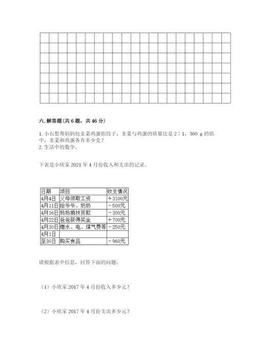 北师大版小学数学六年级下册期末检测试题含答案【b卷】.docx