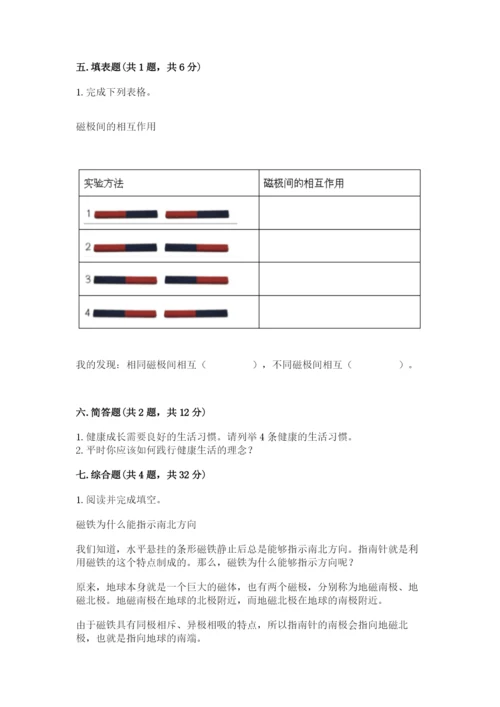 教科版二年级下册科学知识点期末测试卷（研优卷）.docx