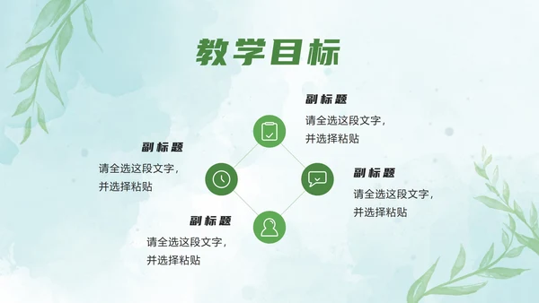 绿色小清新教学ppt模板