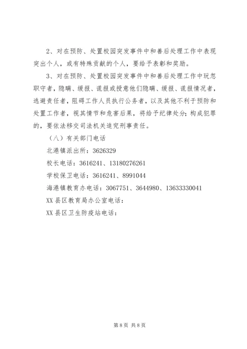 预防和处置校园突发事件应急工作预案.docx