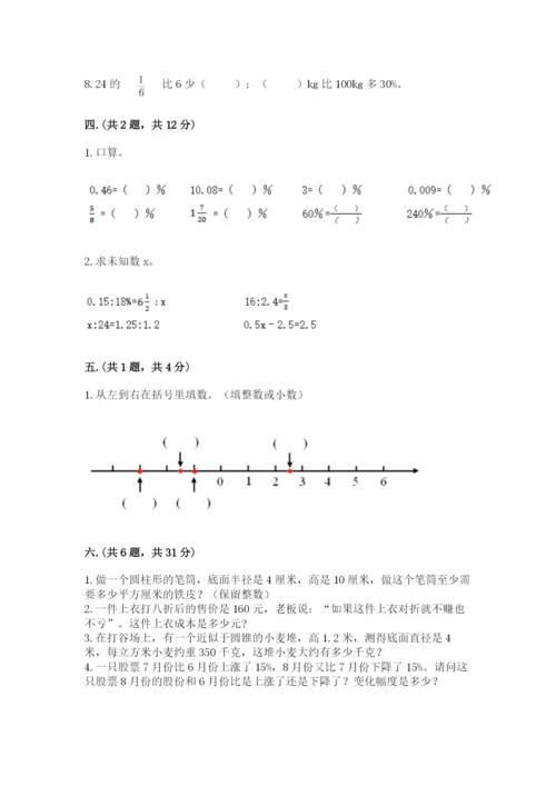 小学数学六年级下册竞赛试题精品及答案.docx