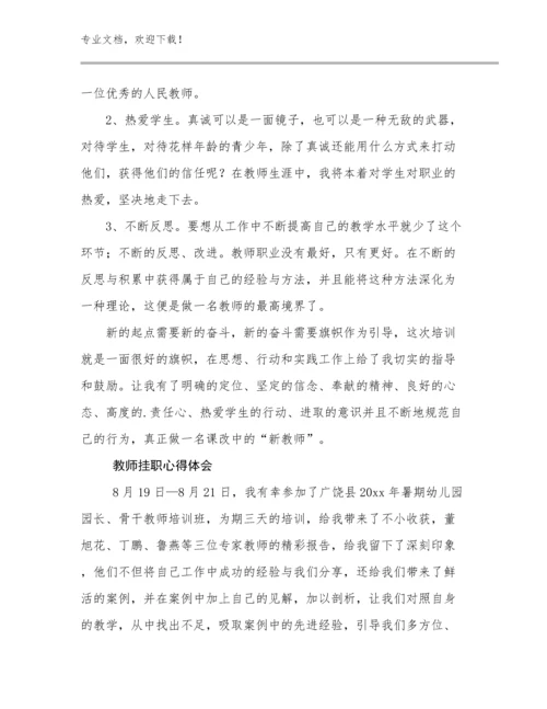 2023教师挂职心得体会例文25篇合集.docx