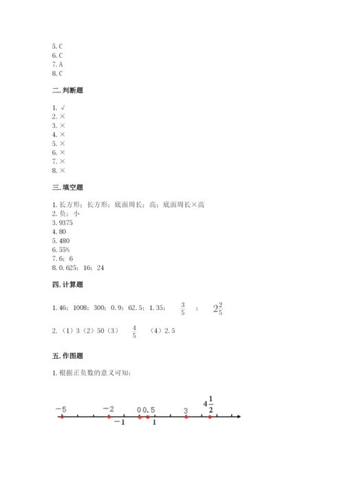 北京版小学六年级下册数学期末综合素养测试卷（原创题）.docx