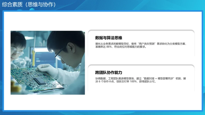 蓝色商务计算机科学与技术专业大学生求职个人能力综合展示职业生涯规划PPT模版
