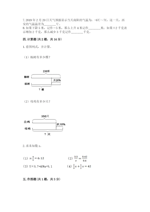 宿豫县六年级下册数学期末测试卷（夺分金卷）.docx