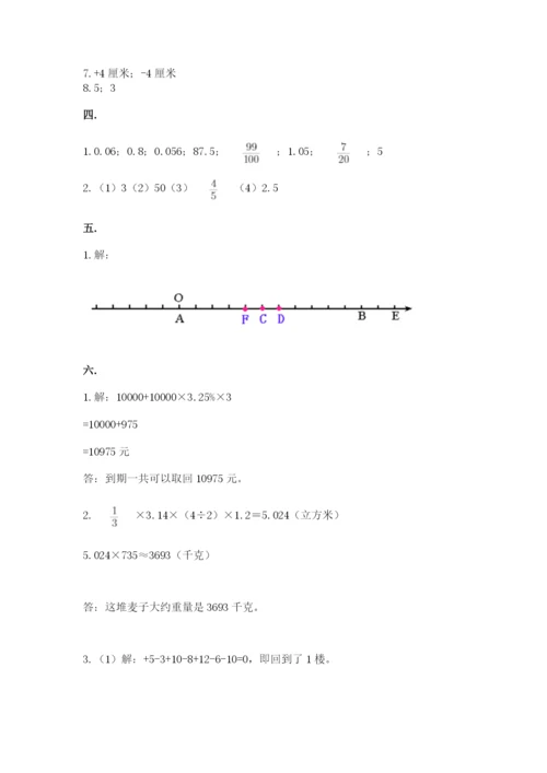 小学六年级数学毕业试题精品【能力提升】.docx