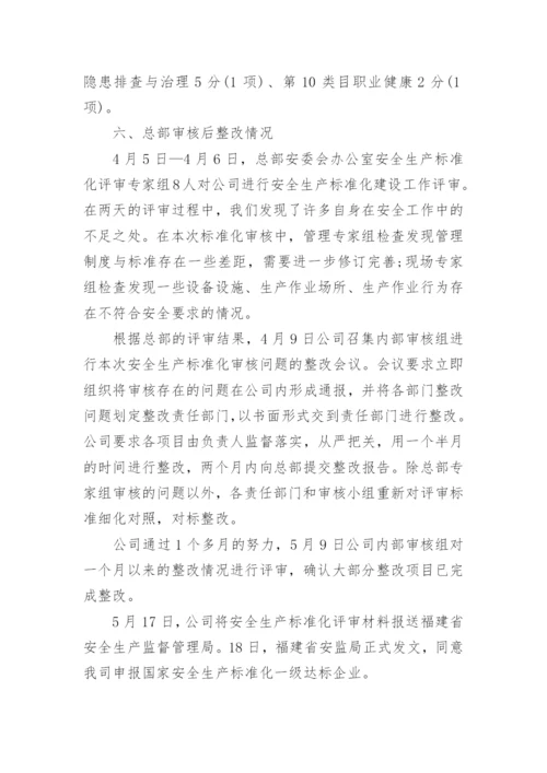 安全生产标准化自评报告范文.docx