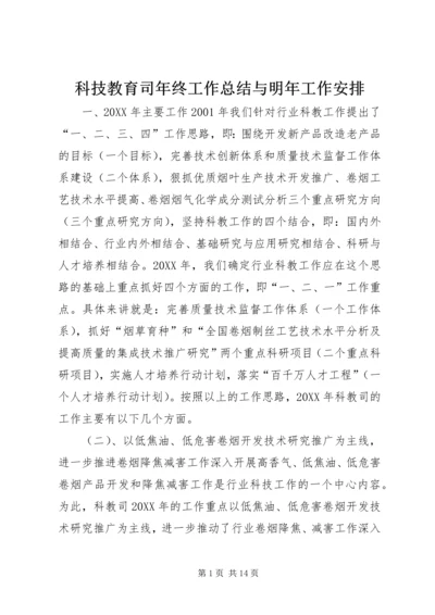 科技教育司年终工作总结与明年工作安排.docx