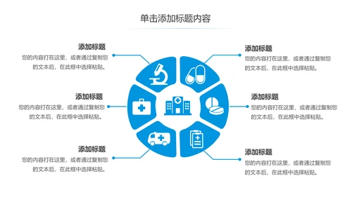 蓝色科技生物基因链化学医疗医学PPT模板
