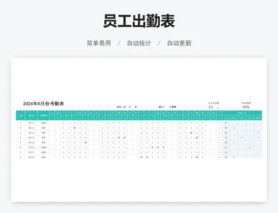 员工出勤表