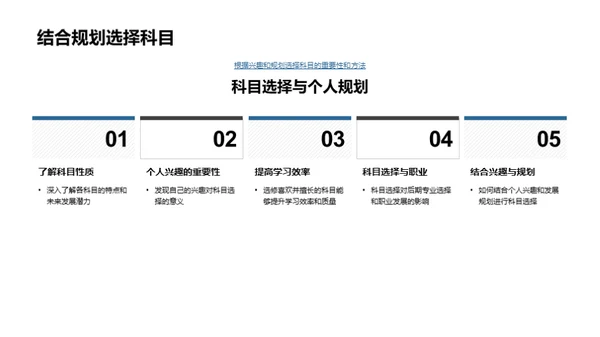 定位未来，科目选修之道