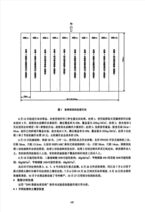 麦茬田水稻轮作秸秆机械化全量还田不同作业模式的试验研究