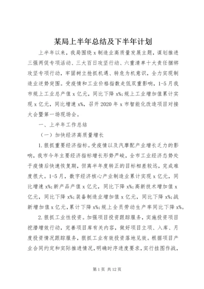 某局上半年总结及下半年计划.docx