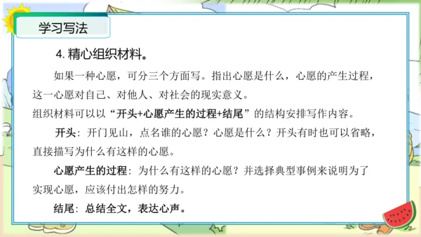 2023-2024学年一年级语文下册单元写话能力提升（统编版）第二单元写话：美好心愿（教学课件）