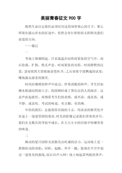 美丽青春征文900字.docx