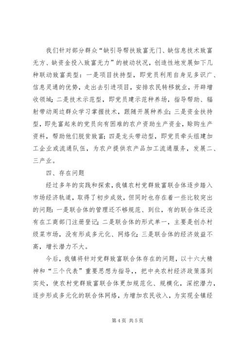 某镇农村党群致富联合体情况汇报 (2).docx